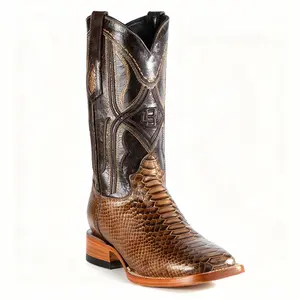 Men’s Fashion Western Boots H501 – Chocolate Leathe