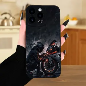 A Popular Creative Motorcycle-Themed Phone Case Suitable for iPhone 17 Air 16 15 14 13 12 11 Pro Max Plus - a Stylish Design for Everyone, Perfect As a Gift for Friends, Family, Boyfriends, Or