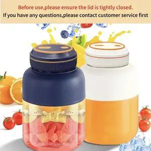 [Ensure the juicer is tightened before use.]Portable Household Appliances Juicer,USB Rechargeable Juice Blender Cup,Multifunctional juicermachine ,Summer Essentials Smoothieblender