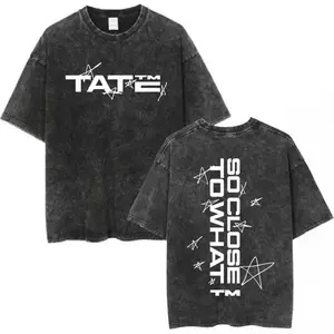 T8M.Rae So Close To What Double Sided Mineral Wash T-shirt Unisex