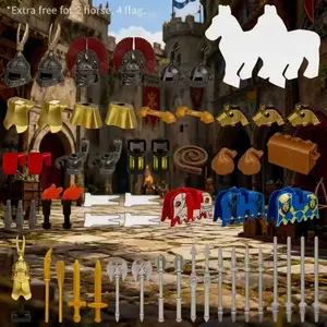 Middle Ages Combination Accessories Set Model, Multi-Player War Game, Perfect for Christmas Halloween Birthday Party Gifts