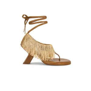 Nora Lozza x REVOLVE Flip Fringe Sandal in Gold