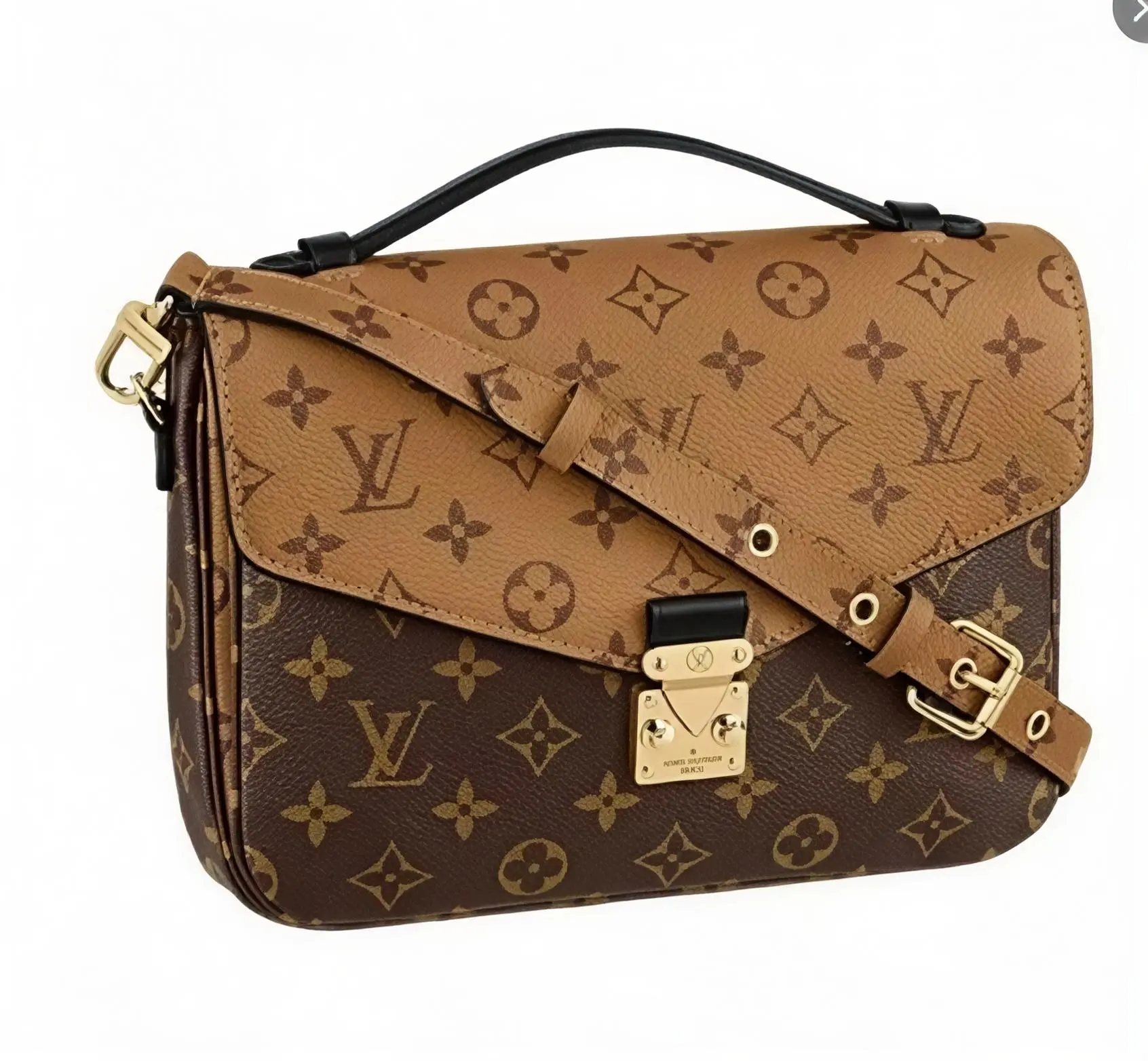 Pre-owned Louis Vuitton Pochette Métis Monogram Reverse Canvas Bicolor Messenger | Full Authentic Microchip Version | Hand & Shoulder Bag