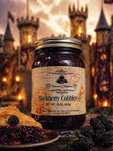 The Armored Kingdom Blackberry Cobbler-Pie in a Jar-16 OZ-Premium Dessert-Tasty Fruit
