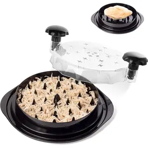 Chicken Shredder, Chicken Breast Shredding Tool Twist with Transparent Cover, Meat Shredder, Ergonomic Handle, Easy Cleaning, Anti-slip, Heat Resistant, BPA Free