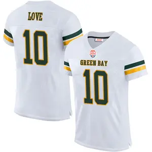 GB 10 Men's Stitch Sport Jersey Football In Green And White Bay