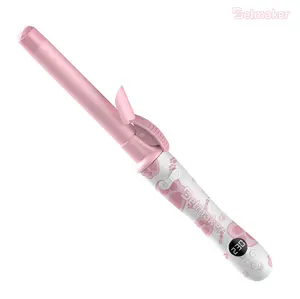 Belmaker Automatic Curling Iron 1 Inch Barrel with 3 Heat Settings & 30-Minute Auto Shut-Off for Shimmering Curls Maiden Cat's Paw Print Design