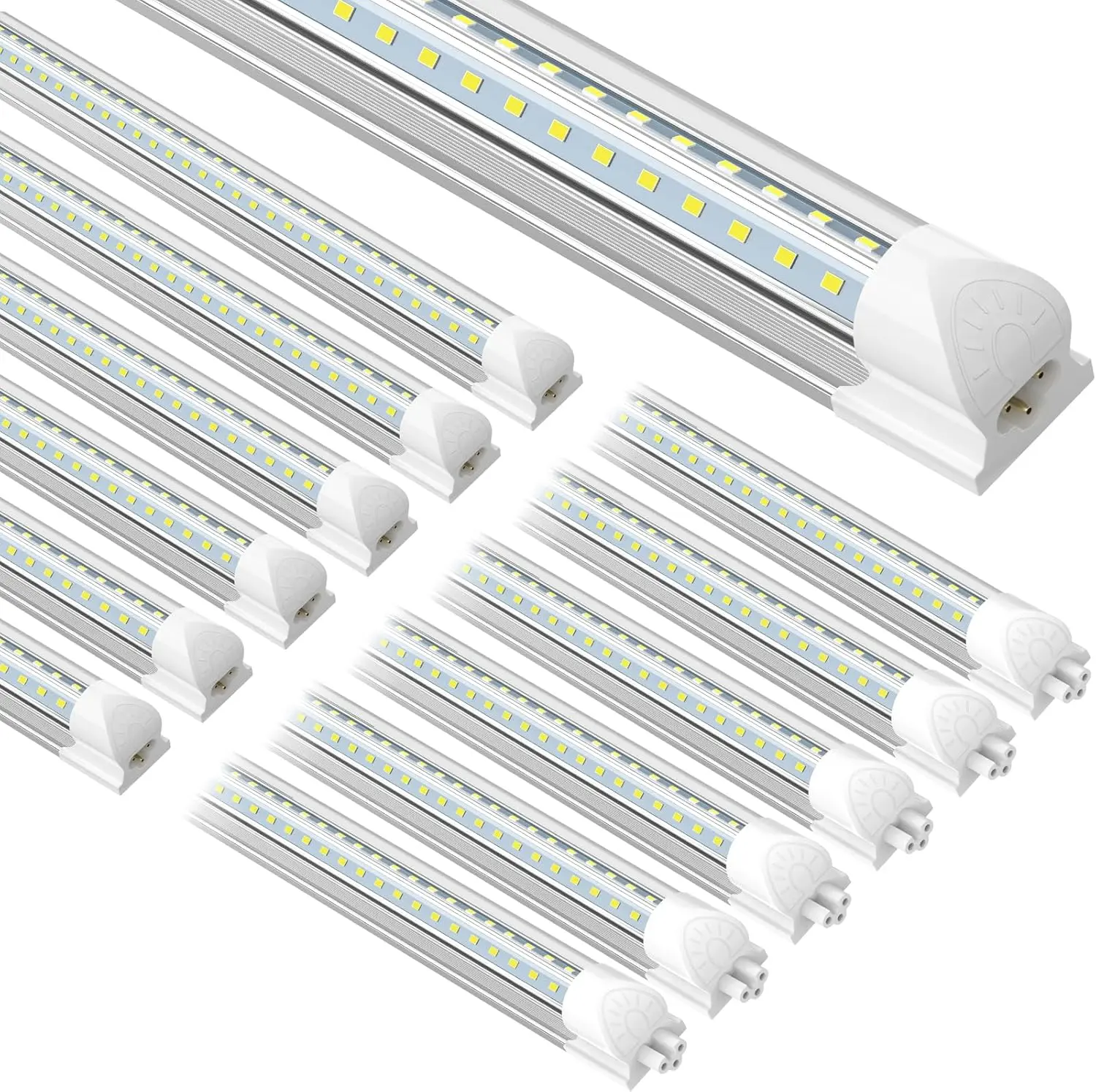 SHOPLED 4FT LED Shop Light (25-Pack) 36W 40W 4680LM 6000K Cool White V Shape LED Tube Lights T8 Integrated Fixture for Ceiling Workshop Garage Basement Warehouse Linkable ETL Listed Cooler Door Lighting