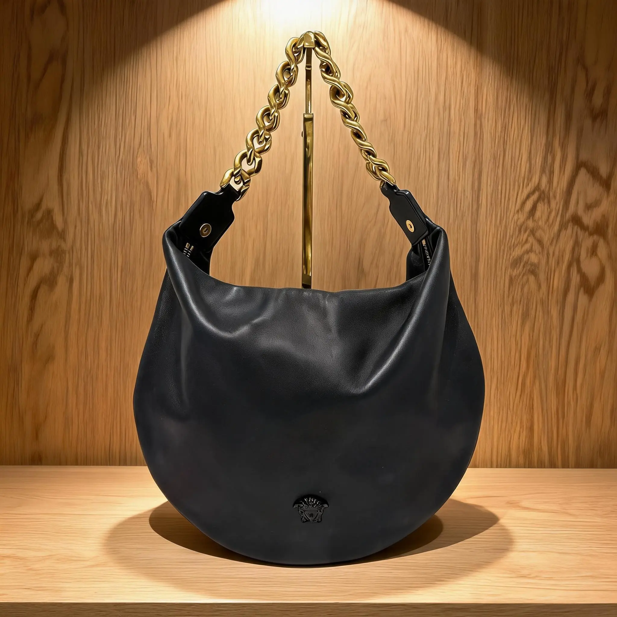 Pre-owned VERSACE Leather Shoulder Bag C0734077554