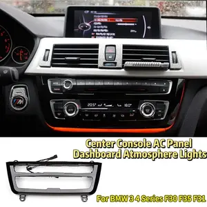 For BMW 3 & 4 Series (F30/F35/F31) Ambient LED Kit - Center Console AC Panel, Radio Trim, Dashboard Atmosphere Lights, Interior Ambient Light, Car Ambient Lighting & Car Atmosphere Lamp (2012-2019)