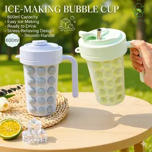 Flexible Ice Maker, Bubble Cube Squeeze Mold, 3 Inch Stainless Steel Inner Tray with Easy Release, Beverage Accessory, Cocktail Gadget with Sturdy Design, Home Tool for Whiskey Tea