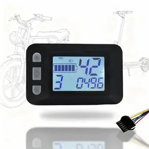 Sm 6pin Waterproof Interface P9 LCD Display, Supports 18v-60v Multiple Voltages, Clear Durable, Suitable for Various Electric Bicycles
