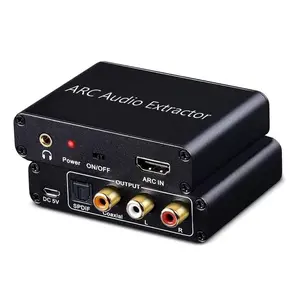 Hdmi arc audio extractor digital to analog converter with spdif coaxial lr output 35mm headphone jack