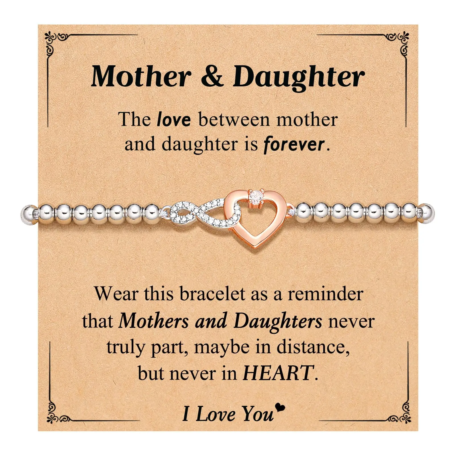 Grandma Gifts, Mother Daughter Gifts, Valentine's Day Mother's Day Christmas Gifts for Grandma Granddaughter Mom Daughter Bracelet