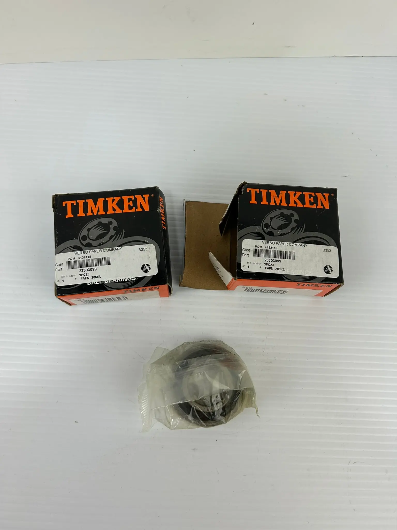 Timken 206KL Ball Bearing - Lot of 2