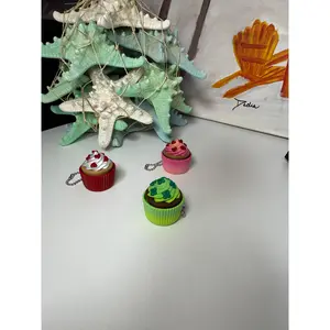 Themed Cupcake Keychain Clickies Clicker Clicky Fidgets
