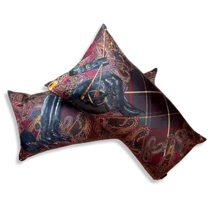 Equestrian Paisley & Tartan Vintage Silk Scarf Pillows