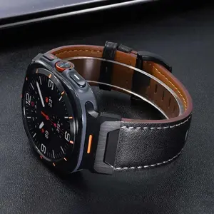 Luxury Leather Band For Samsung Galaxy Watch Ultra 2025 QuickFit Men Business Belt Correa For SAMSUNG GALAXY ULTRA 47MM Bracelet