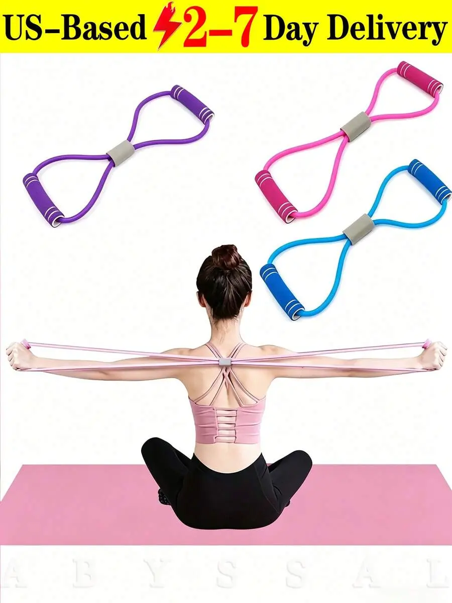 SLAYFIT Resistance Band With Handle, Unisex Multifunctional Yoga Sit-Up Pull Rope, Exercise Stepper Tension Band, Versatile Home Fitness Equipment, Yoga Abdominal Elastic Band, Tension Rope.6/4-Tube Stretching Resistance Band