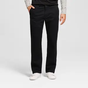 Men's Every Wear Straight Fit Chino Pants - Goodfellow & Co Black 28x30: Cotton Spandex, Mid Rise