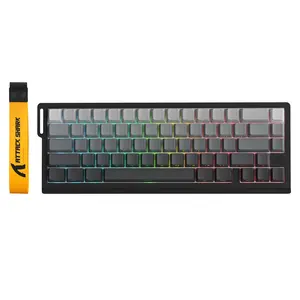 ATTACK SHARK X68 PRO HE Wireless Rapid Trigger Gaming Keyboard with Adjustable Actuation,8K Polling Rate,Hall Effect Magnetic Switch,Hot-Swap,RGB Backlit,BT/2.4GHz/Wired,for FPS Games
