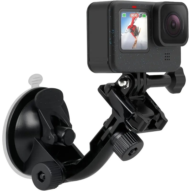 Universal Car Mount Compatible with Gopro Hero Series & Dji Osmo Action Cameras, Durable Design for Windshield & Window Use, Suction Cup Mount, Suction Cup Holder