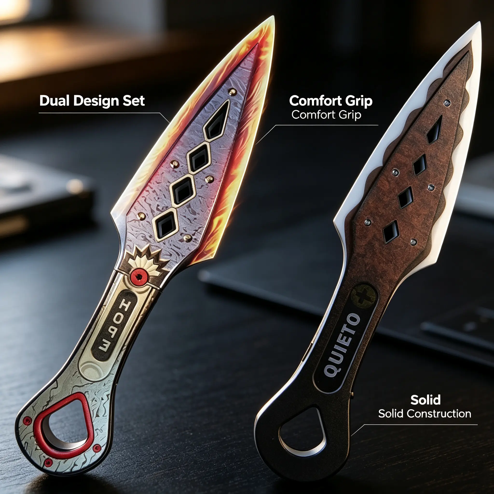 Apex Legends Wraith Hope's Dusk Kunai Ornament, Rechargeable Glowing Game Prop Model, Desktop Decor Collectible Gift For Game Fans Cosplay Display