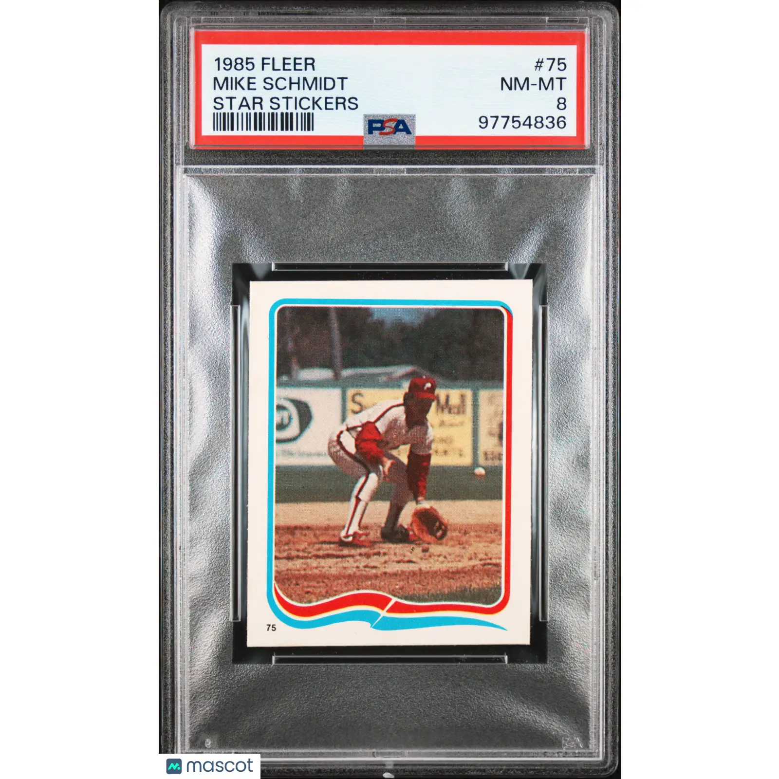 Mike Schmidt PSA 1985 Fleer Star Stickers Star Stickers #75 8 97754836