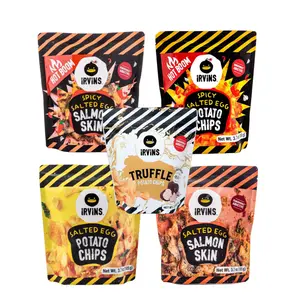 Irvins Hot Boom Spicy Salted Egg Potato Chips & Salmon Skin Variety Packs (4 & 5 Packs) Irvins Hot Boom Spicy Salted Egg Potato Chips & Salmon Skin Variety Packs (4 & 5 Packs)