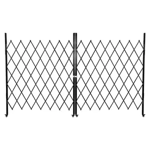 GARVEE Folding Security Doors: Durable Steel Accordion Gates with 360° Wheels, Available in Various Sizes for Courtyards, Garages, and Gardens (61" H x 71" W to 85" H x 122" W)