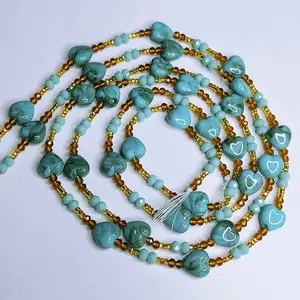 Heart Collection Waistbeads for Daily Wear, Tie on women Adormnent Body jewelry.