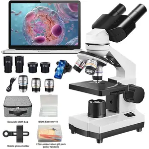 Upgraded Children's Microscope, Binocular Biological Microscope ,40X-1000X Beginner Biological Educational Science Toys,Learning tools,a Fun STEM Gift & Birthday Present for Age 5+ Girls & Boys