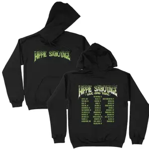 Hippie Sabotage Give and Take Tour 2026 Hoodie – EDM Electronic Duo Graphic Pullover, Streetwear Concert Merch with Tour Dates, Unisex Heavy Blend Hooded Sweatshirt for Men & Women