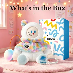 Haivivi AI interactive Toy for 3+ Kids, Smart AI Plush Toy Panda, Interactive Stuffed Animal, Screen-Free Educational Emo Robot with Advanced AI, APP with 16 Characters, Unique Gifts for Girls & Boys.Bedtime Companion