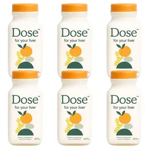 Dose For Your Liver Organic Detox Shots 2oz Turmeric Milk Thistle Dandelion Liver Cleanse USDA Certified 6/12 Pack
