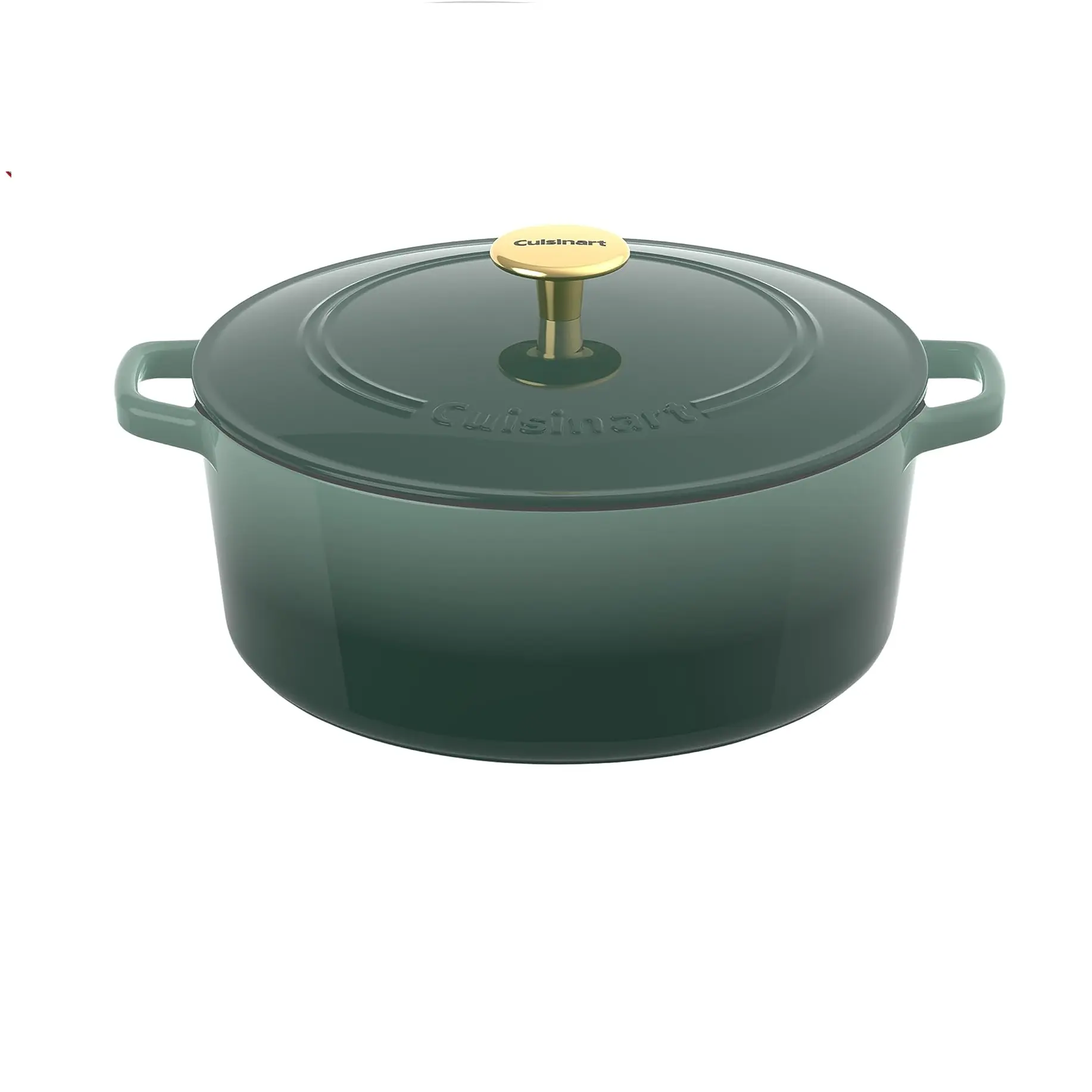 Cuisinart Chef's Classic Enameled Cast Iron 7-Quart Round Covered Casserole, Seafoam Green