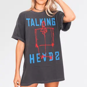 David Byrne Suit T-Shirt, Retro 80s Music Band Graphic Tee for Talking Heads
