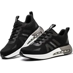 Safety Work Shoes for Men's Women's, Breathable Safety Steel Toe Athletic Sneakers, Lightweight Construction Carpenter Shoes Footwear Mesh