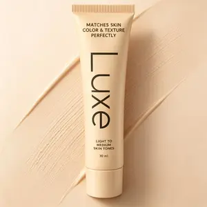Luxe Color Changing Foundation for Women – Instantly Adapts to Your Skin Tone – Buildable Light-to-Medium, Medium Dark-to-Dark, Coverage – 12-Hour Wear – Natural Dewy Finish Concealer Makeup Matte Evening Hyaluronic Niacinamide Cosmetic