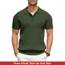 COOFANDY Men's Knit Polo Shirts Short Sleeve Ribbed Knitted Shirt Summer Lightweight Casual Golf Shirts