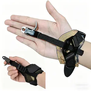 Adjustable Index Finger Trigger Bow Release Aid with Auto Close, Quick Attach, Soft Strap, Flexible Belt & Durable Build for Compound Bow Hunting