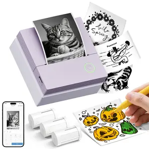 PM290C Sticker Printer Thermal Mini Printer, Bluetooth Print with Roll of Paper, Portable Print for Phone & Tablet, Sticker Maker Machine for Notes, Photos, Journal, Ideal Gift for Valentine's Day outdoorfun, Mothersdaygift