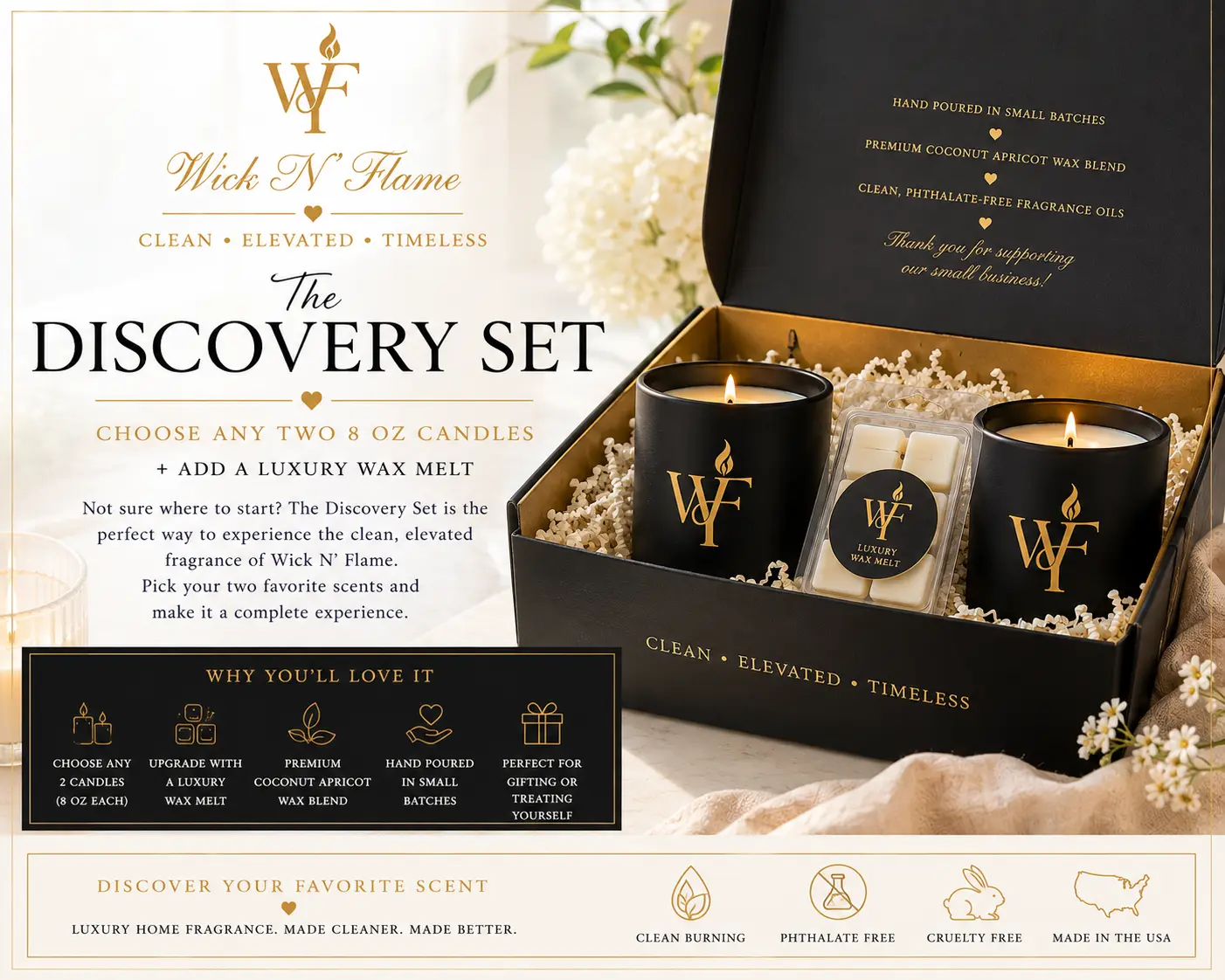 The Discovery Set | Build Your Own Luxury Candle Gift Set | Choose Any 2 Candles