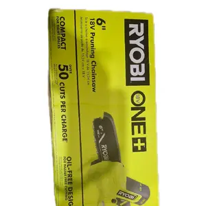 Ryobi 18V One Plus 6 Inch Pruning Chainsaw Tool Only Compact Design for 50 Cuts Per Charge Oil Free