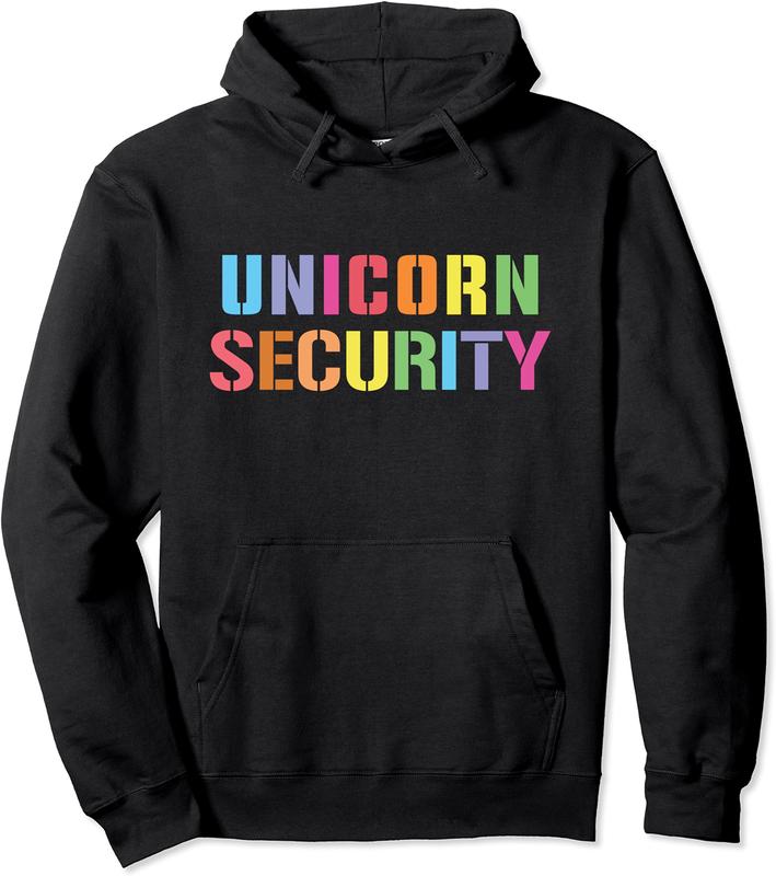 Halloween Dad Mom Daughter Adult Costume, Unicorn Security Pullover Hoodie - Demauriora Shop 61B0CM2KQ3Y8