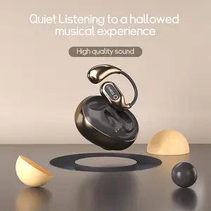 SOBAST Earhook Design Wireless Headset - Noise cancelling headset for mobile phones, long battery life, high fidelity sound quality headset Headphones Black Beige model Audio Electronic