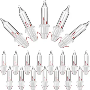 60Count 2.5V Christmas 50/100/150/200 Count Mini Incandescent Wire String Lights Replacement Bulbs Indoor/Outdoor Christmas Lights Decor for Home Xmas Tree (White Base with Warm White Bulb)