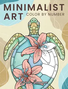 Color by Number Minimalist Art: Adult Coloring Book for Women and Teens with Easy Boho Designs for Stress Relief and Relaxation (Color by Number Coloring Books), Paperback