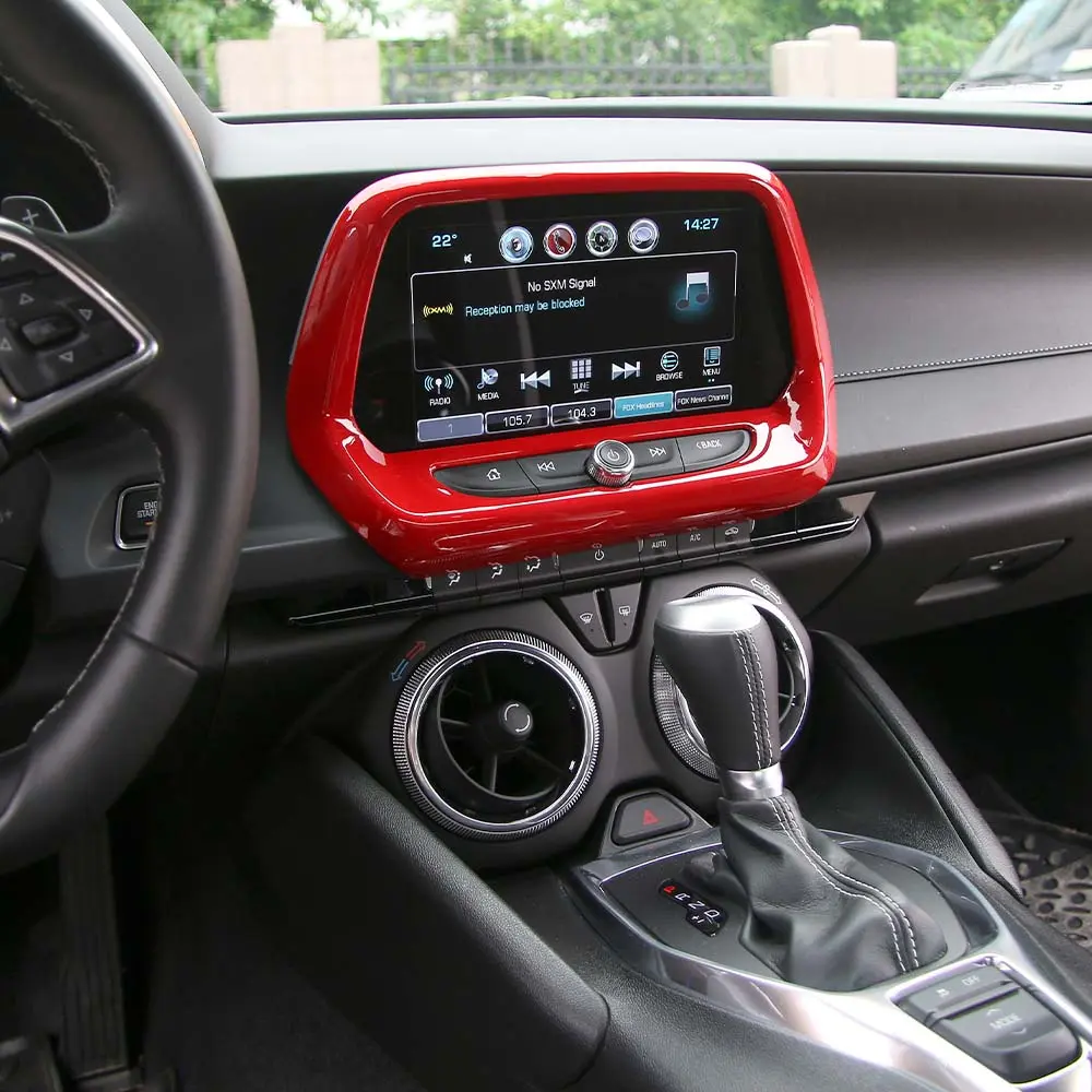8-In GPS Navigation Cover Trim, Auto Accessories, Car Decals, Interior Sticker for 2017+ Chevrolet Camaro Car Interior Decor