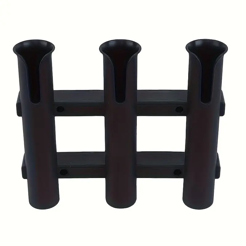 Secure Your Fishing Rods with our Three-Tube Plastic Holder - Perfect for Boats and Kayaks! Outdoor Fishing Accessory Fishing Gear Accessories Fishing Rod Holders